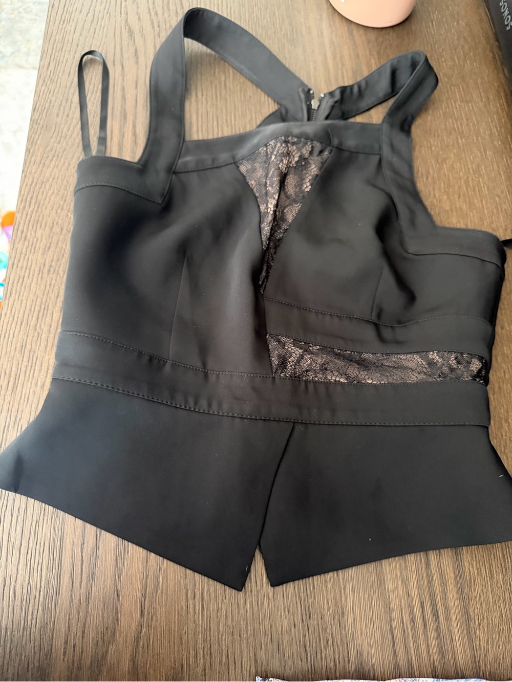 BCBGMAxAzria Mesh Tank